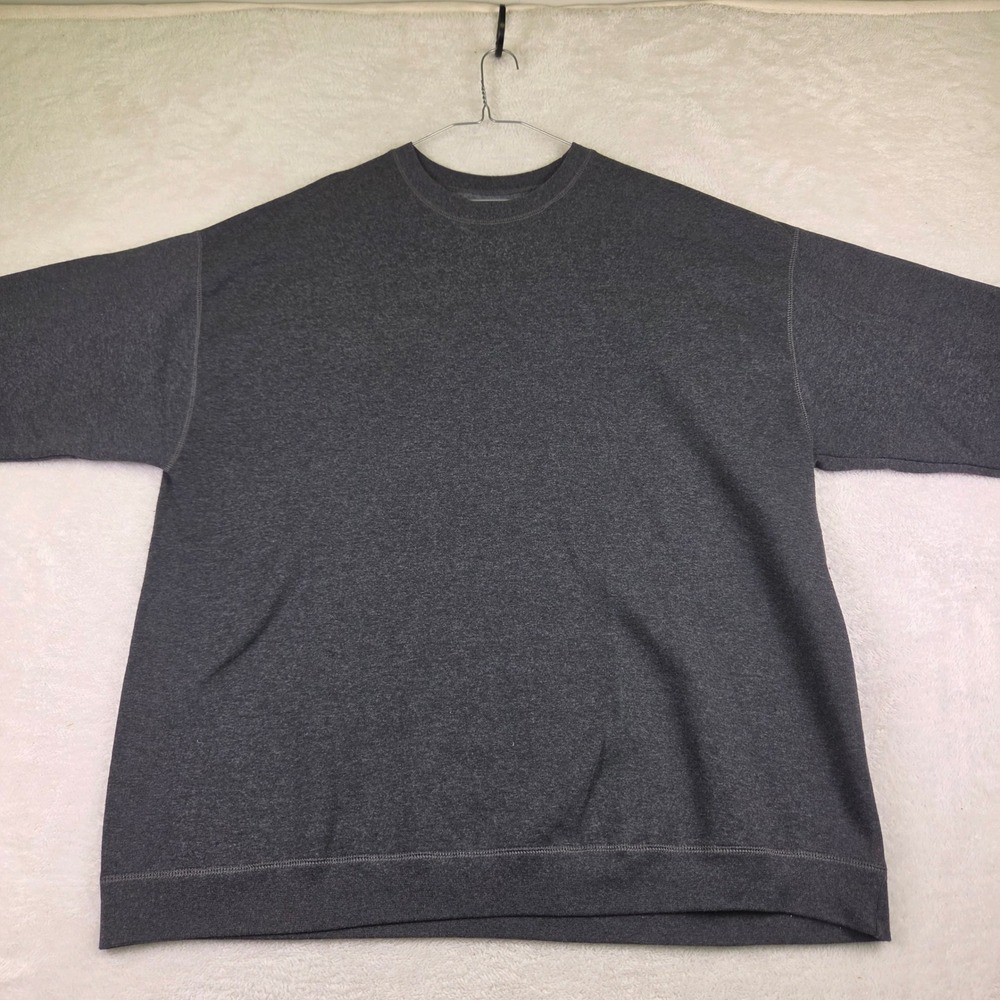 Hanes Premium Mens 2X Charcoal Gray Crewneck Sweatshirt Pullover Fleece 3981